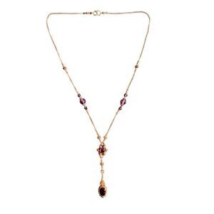 Vintage Sterling Amethyst Necklace